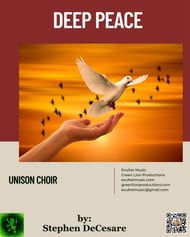 Deep Peace Unison choral sheet music cover Thumbnail